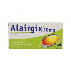 Alairgix allergie cetirizine 10mg 7 comprimés à sucer goût pomme