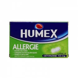 Humex allergie cetrizine 10mg 7 comprimés pelliculés sécables