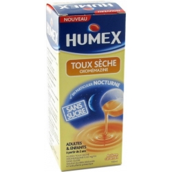 Humex toux sèche oxomemazine sans sucre 150ml