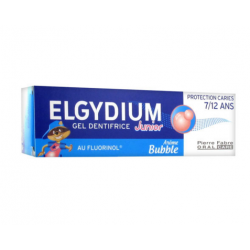 Elgydium Gel Dentifrice Junior Protection Caries 7/12 Ans Arôme Bubble 50 ml