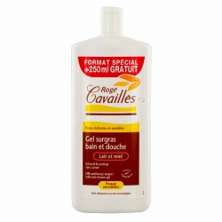 Rogé cavaillès gel surgras bain et douche parfumé au lait de miel 1 litre