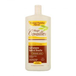 Rogé cavailles gel surgras bain et douche amande verte 750ml