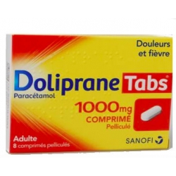 Dolipranetabs 1000 mg 8 Comprimés Pelliculés