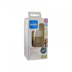 Mam biberon verre 170 ml tétine silk 0 mois et +