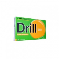 Pastilles drill enrouement 15 mg sans sucre 24 pastilles