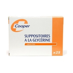 Suppositoire a la glycérine cooper adultes 25 suppositoires