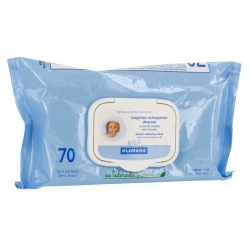 Klorane lingettes nettoyantes douceur 70 lingettes