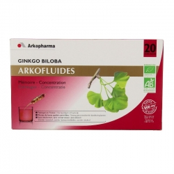 Arkopharma arkofluide ginkgo biloba bio 20 ampoules