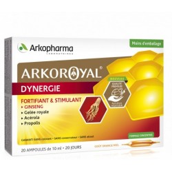 Arkoroyal Dynergie gins gelée propolis 20 ampoules