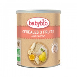 Babybio céréales 3 fruits avec quinoa 220g